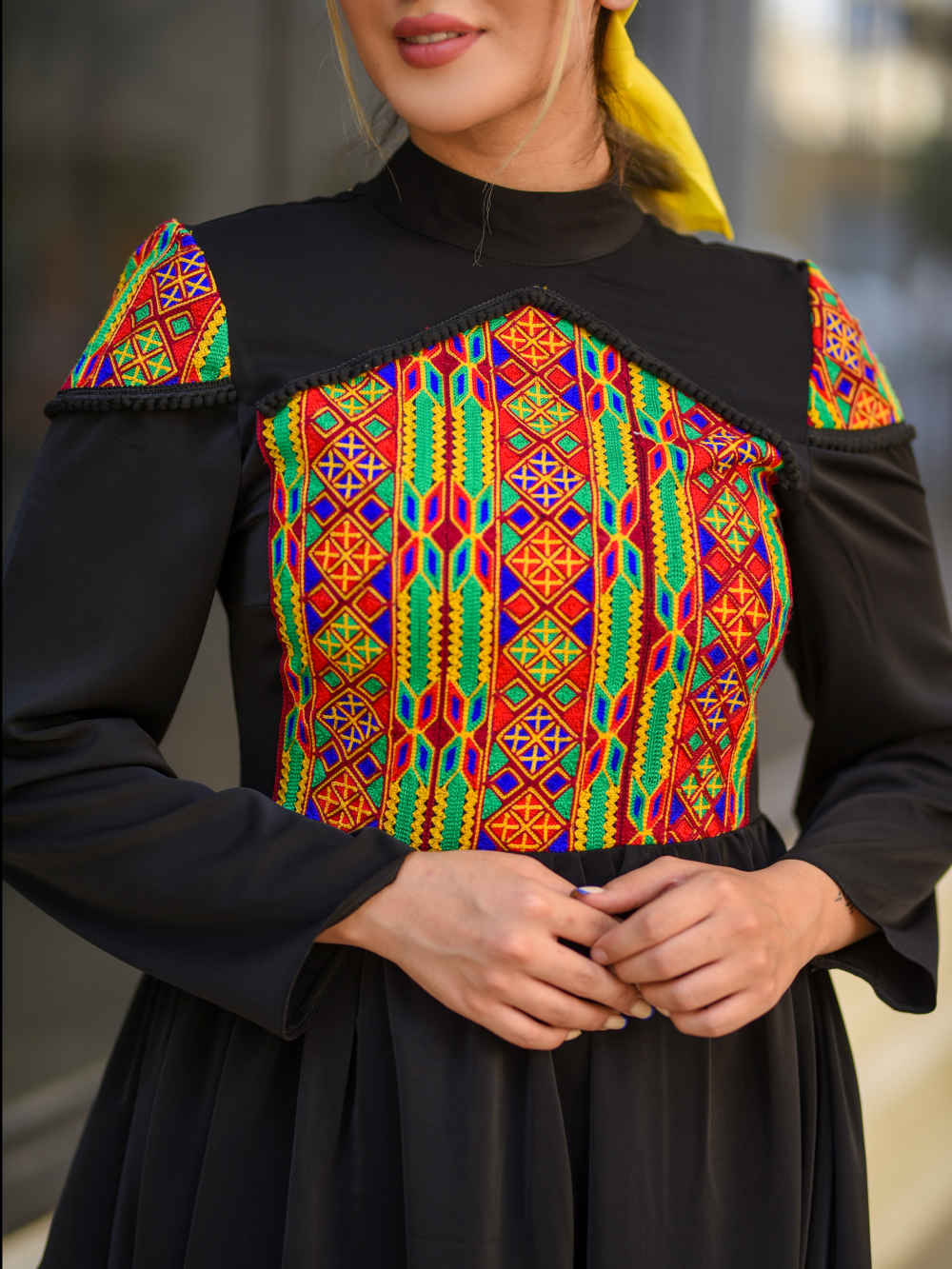 女士长袖雪纺连衣裙 户外风款式 Setila