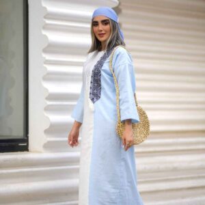 女士长袖亚麻连衣裙 户外风款式 Maral