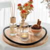 Thumbnail 2: 圆形木质托盘——适合茶点展示