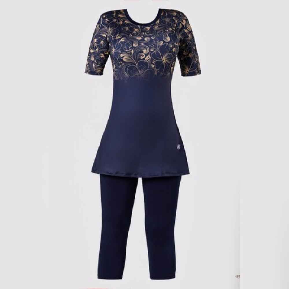 Main image of 女士两件套短袖泳装 – Floral 款