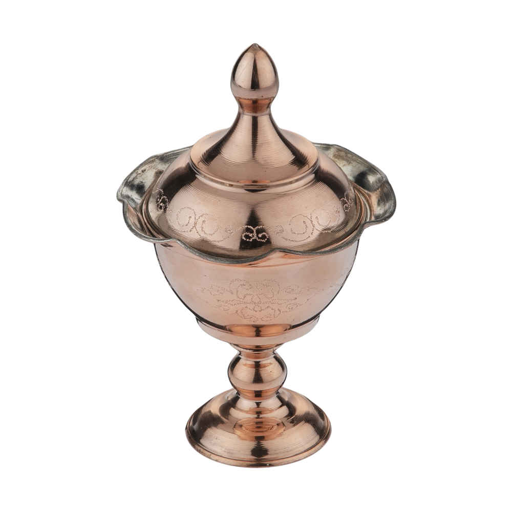 Main image of 手工波斯铜制带盖糖碗 – 锤纹 Mina