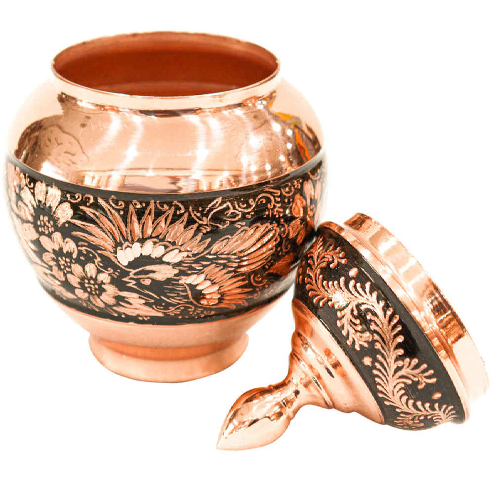 手工波斯雕刻铜制糖碗 Almas