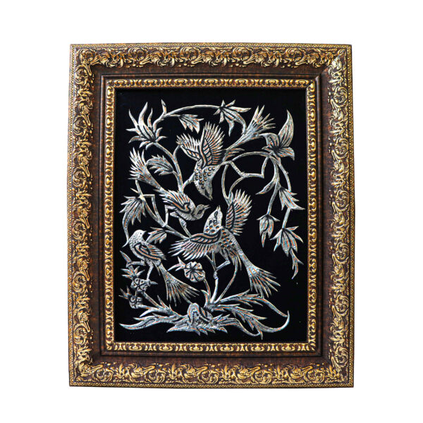 手工镶框波斯雕刻铜艺术 “塔玛娜” – 传统墙饰