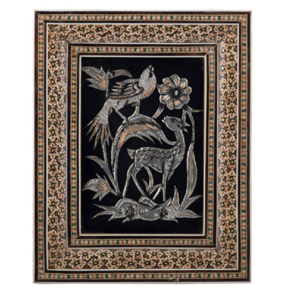 手工镶框波斯雕刻铜艺术 “蒂娜” – 传统墙饰