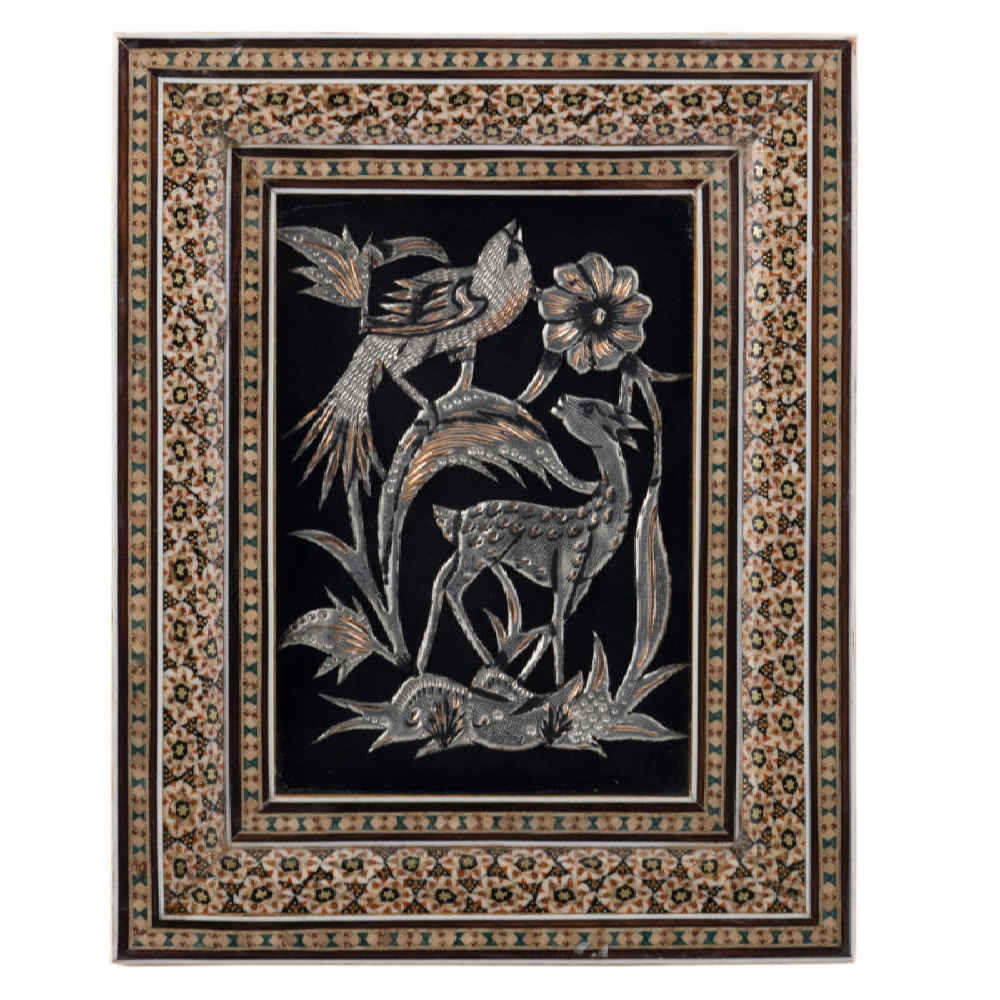 Main image of 手工镶框波斯雕刻铜艺术 “蒂娜” – 传统墙饰