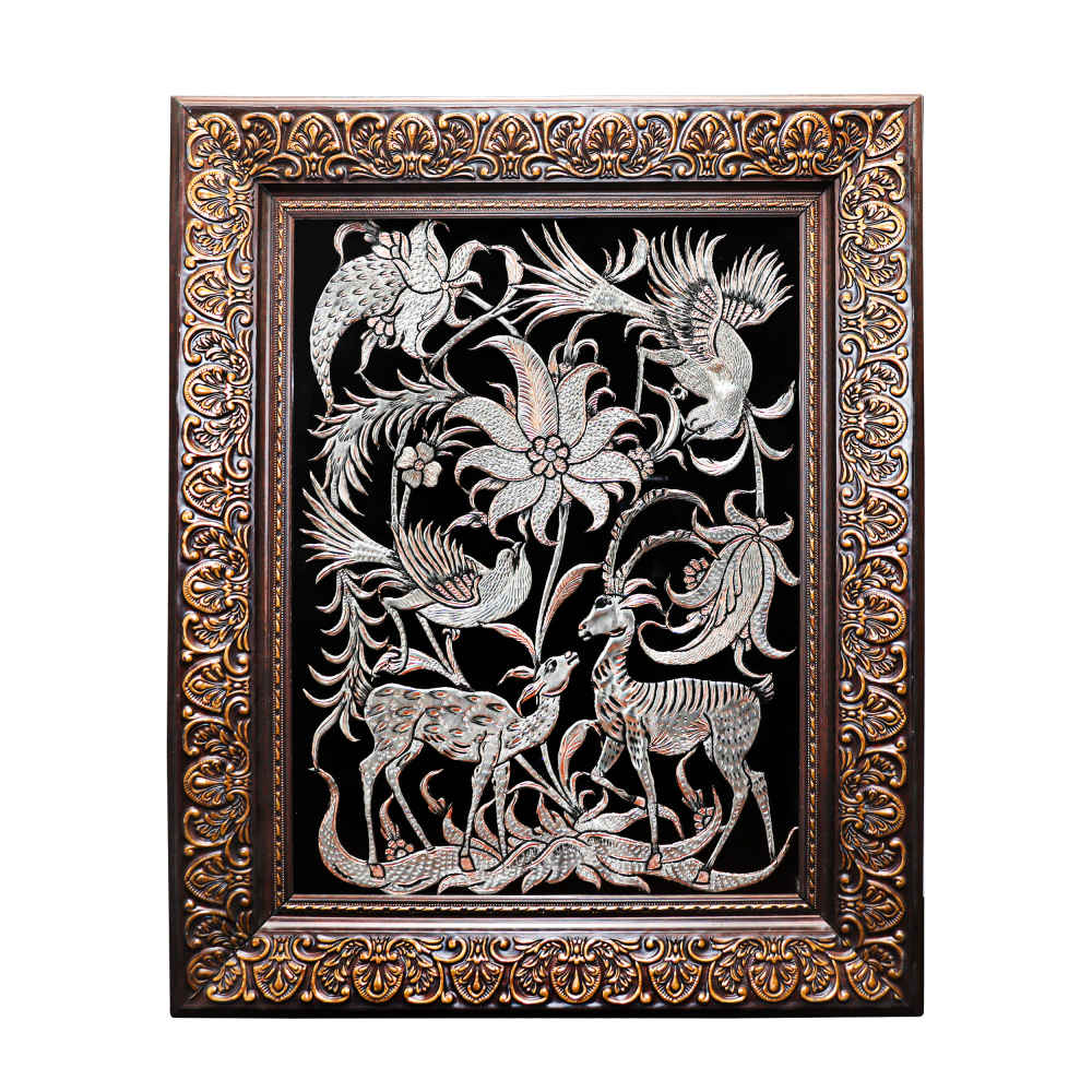 Main image of 手工镶框波斯雕刻铜艺术 “扎里夫” – 传统墙饰