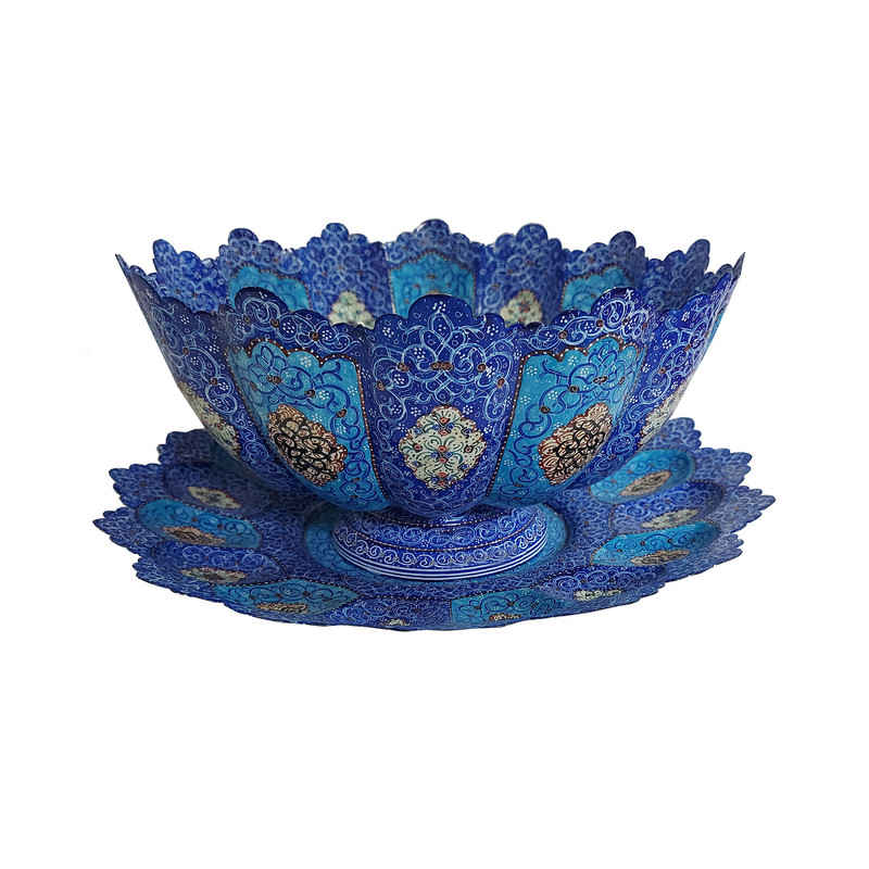 Main image of 装饰碗与盘 – 波斯珐琅（Minakari）手绘 Aseman 款