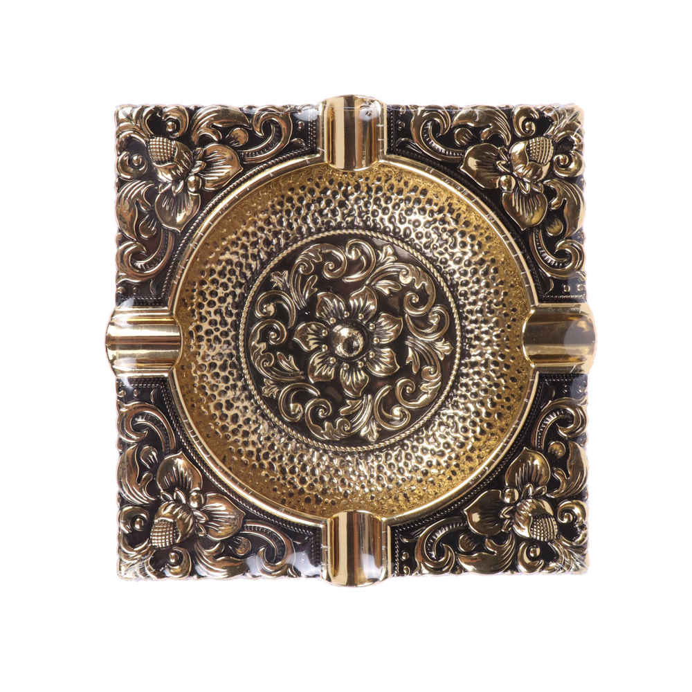 Main image of 雕刻金属烟灰缸 – 精致艺术“伊利亚”设计