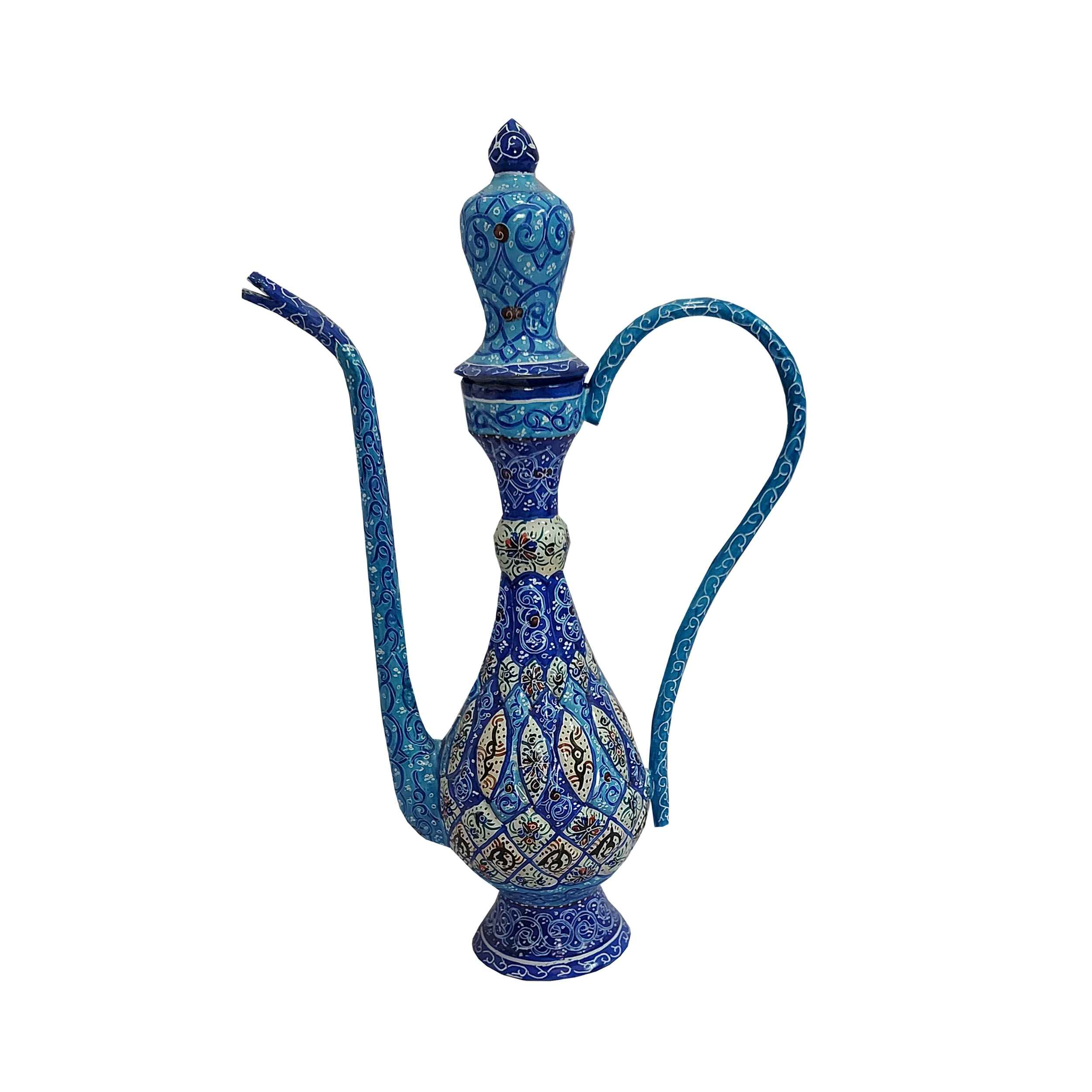 Main image of 波斯铜制玫瑰水喷壶 – 掐丝珐琅 Khataei 款