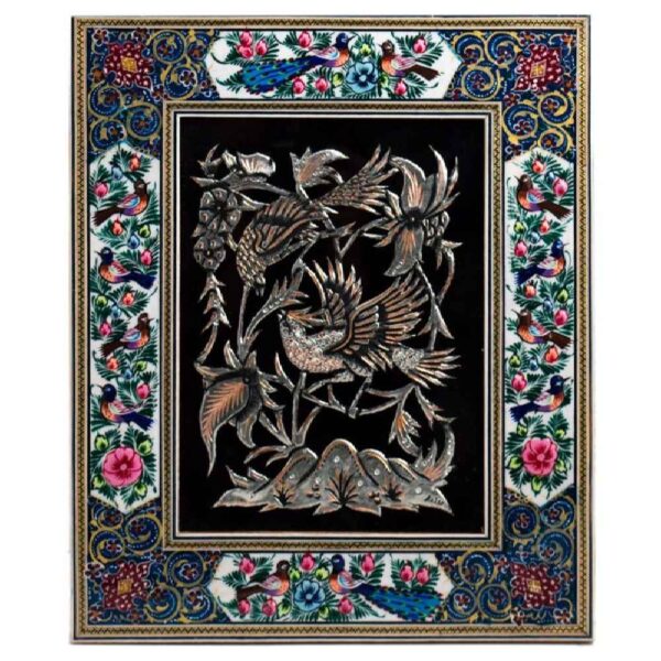 手工镶框波斯雕刻铜艺术 “多尔娜” – 传统墙饰