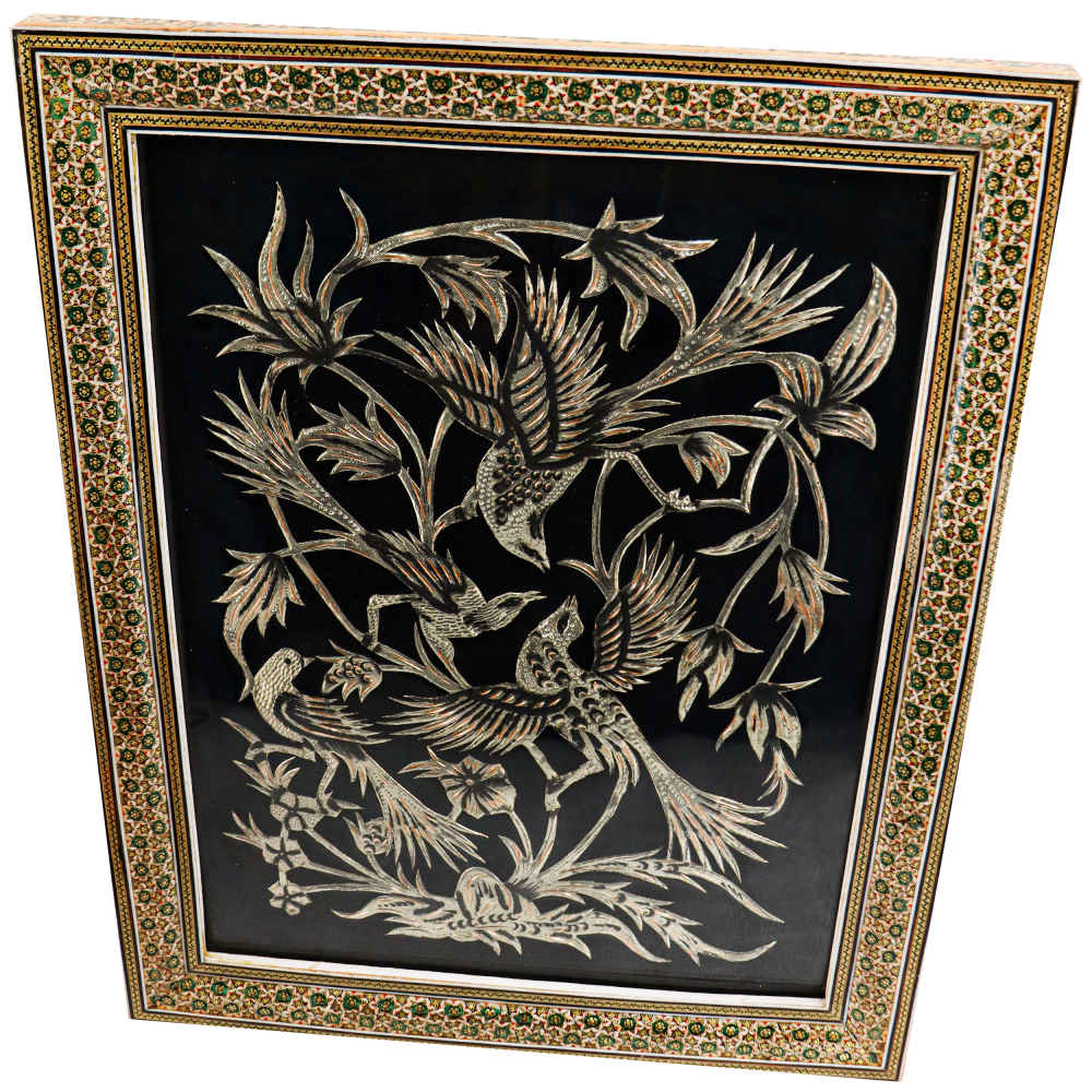 手工镶框波斯雕刻铜艺术 “哈尼菲赫” – 传统墙饰