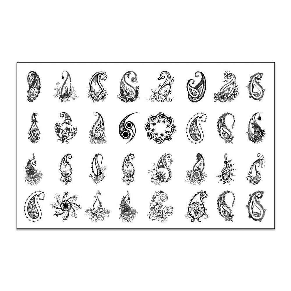 波斯自粘佩斯利指甲贴