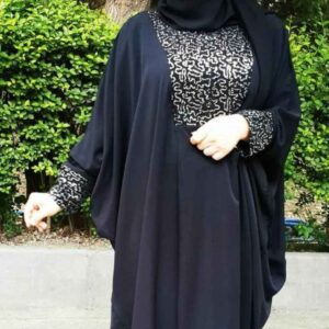 优雅蝴蝶袖女士阿巴亚——舒适绉纱面料