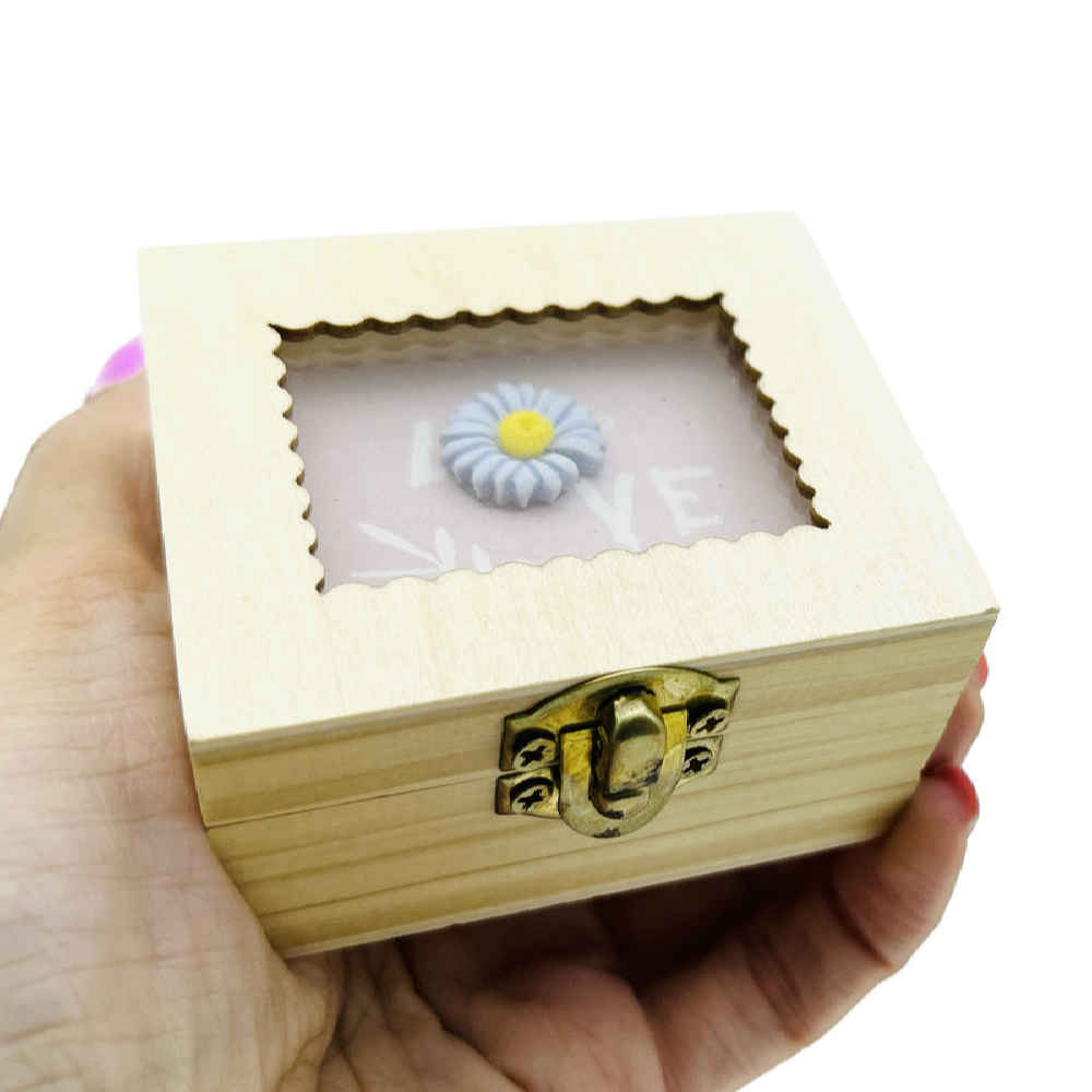 手摇木制音乐盒——花卉款
