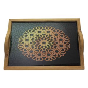 波斯木制托盘——Mandala 设计｜适合茶、咖啡及更多用途