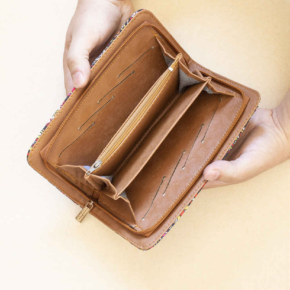 布质女士钱包，波斯艺术风格 Parham 图案