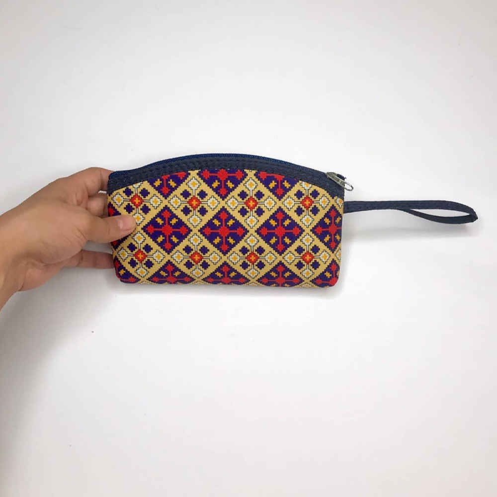 布质女士钱包,波斯艺术风格 Safoora 图案