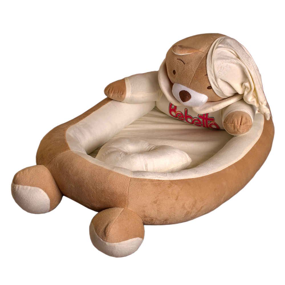 Main image of 棕色婴儿床 泰迪熊款