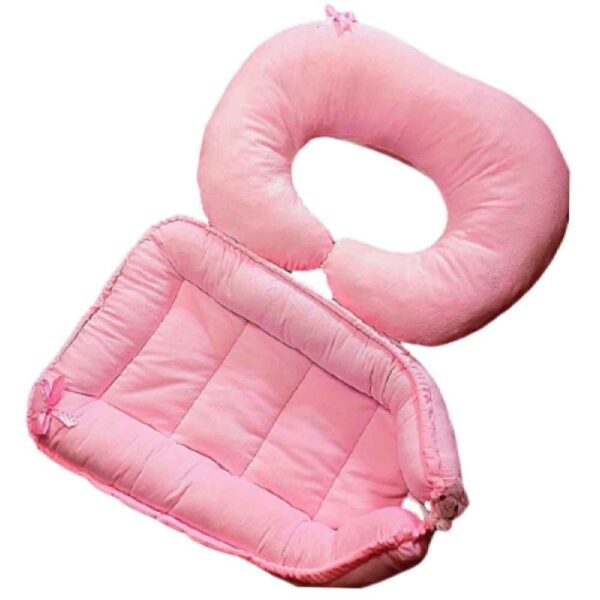 粉色天鹅绒婴儿床 Nazila 款