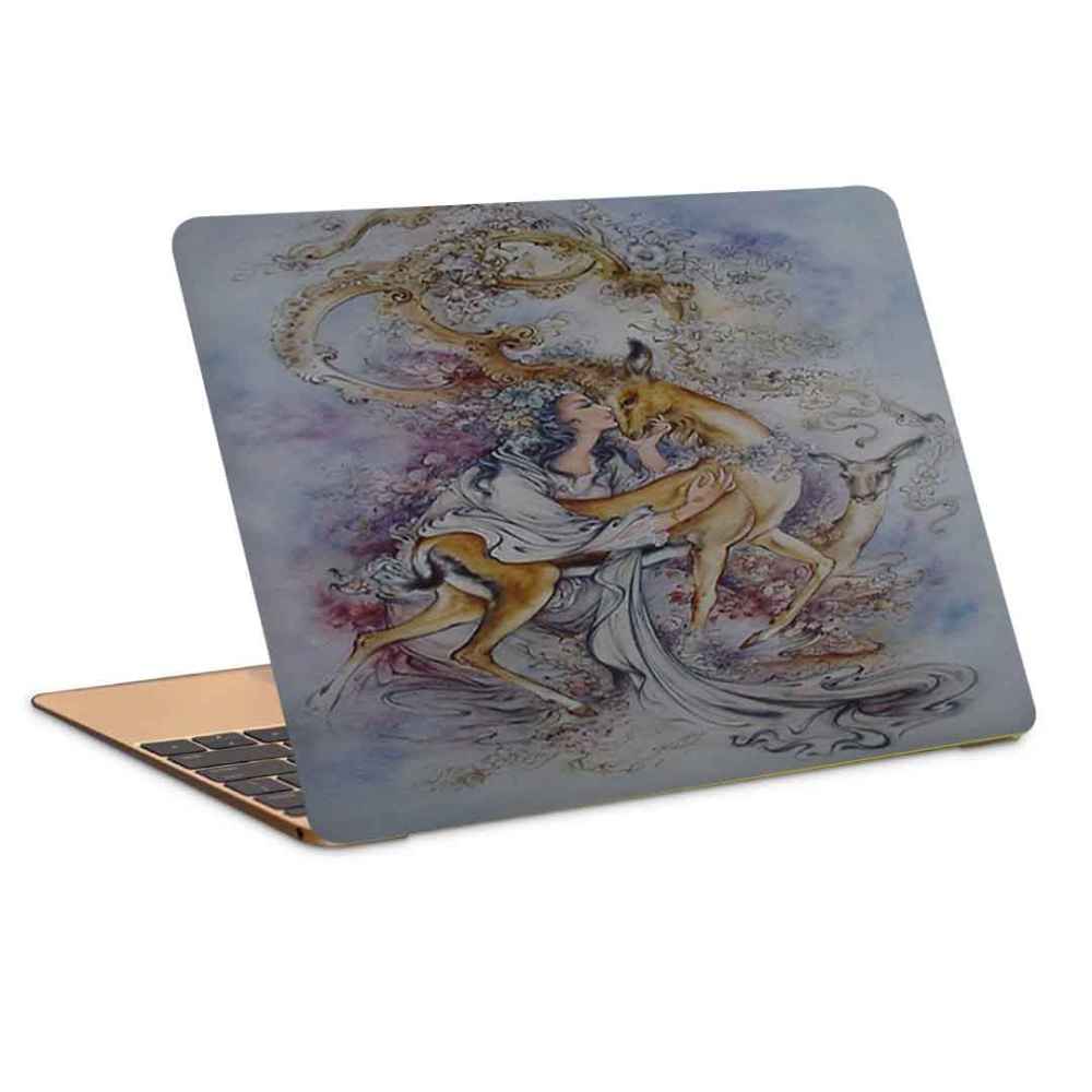 Main image of 笔记本贴膜 – 女子与瞪羚图案