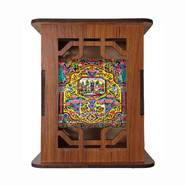 Garden 图案 – 波斯灵感木质桌面笔筒