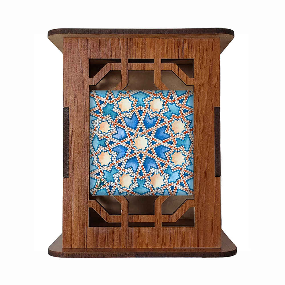 Main image of Stars 图案 – 手工木质笔筒，波斯装饰图案