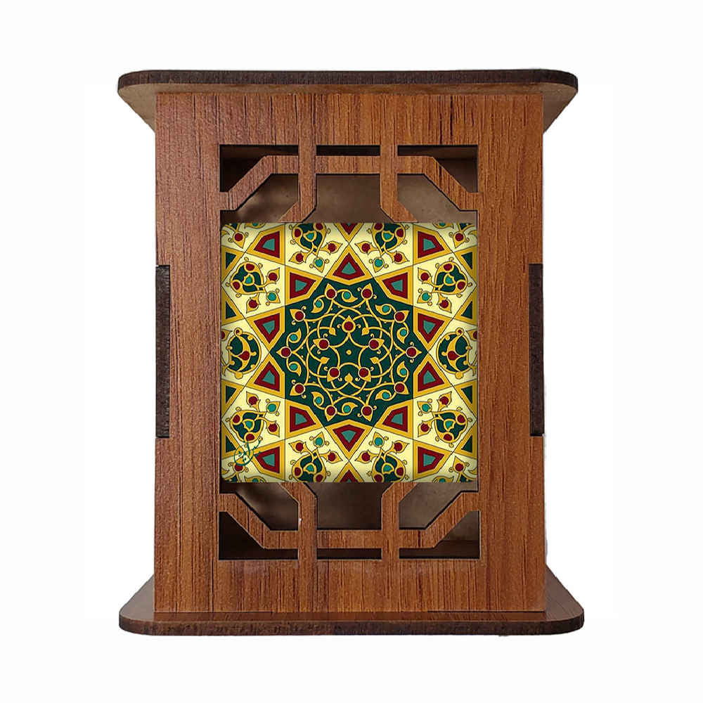 Main image of Sun 图案 – 波斯灵感木质桌面笔筒