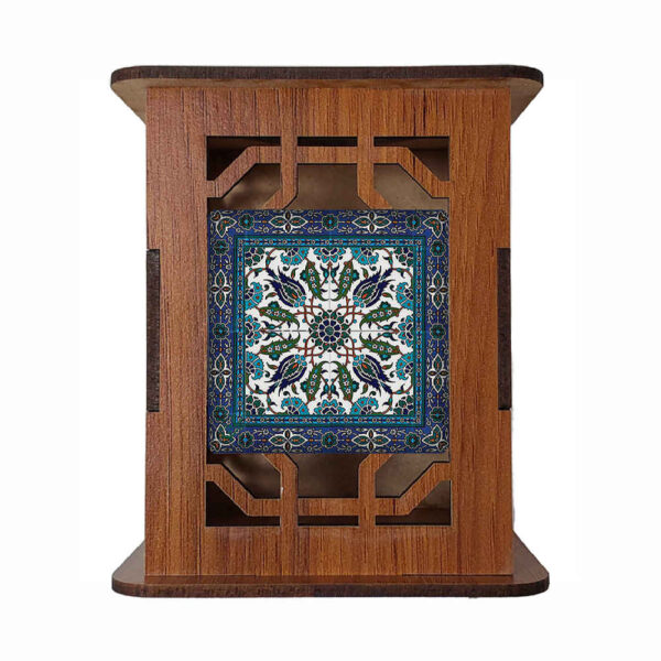 Safa 图案 – 优雅木质笔筒，波斯风格装饰