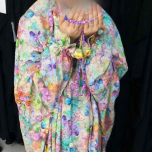 伊斯兰女士袖式祈祷长袍 – 花卉图案 Hasti 款