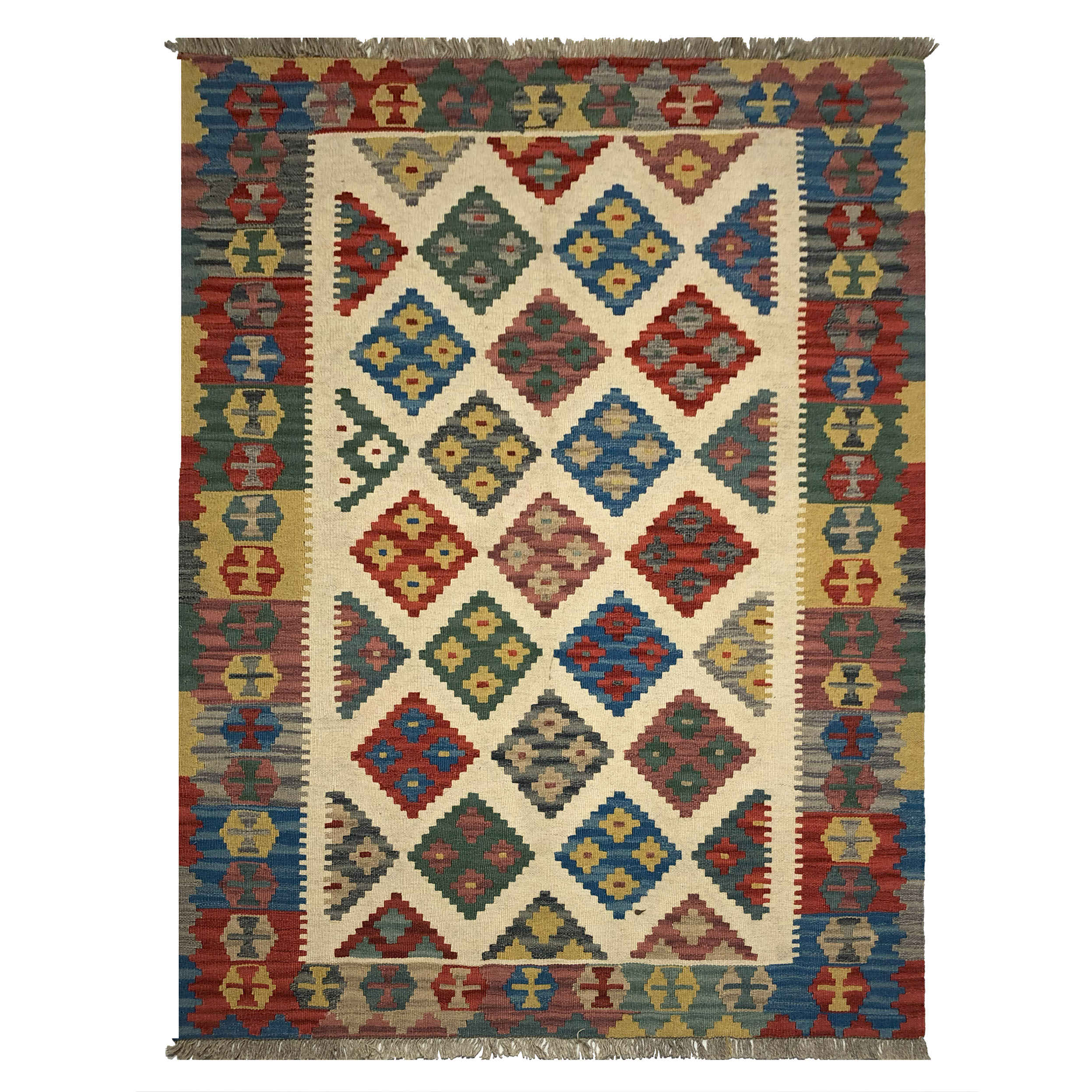 Main image of 波斯羊毛克里姆地毯 手工编织 卡什凯传统款