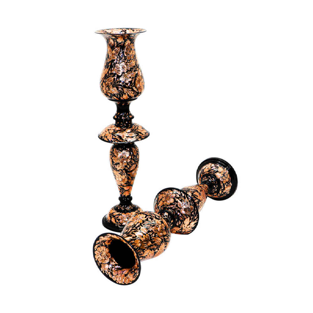 雕刻波斯铜镜框与烛台套装 – King 设计