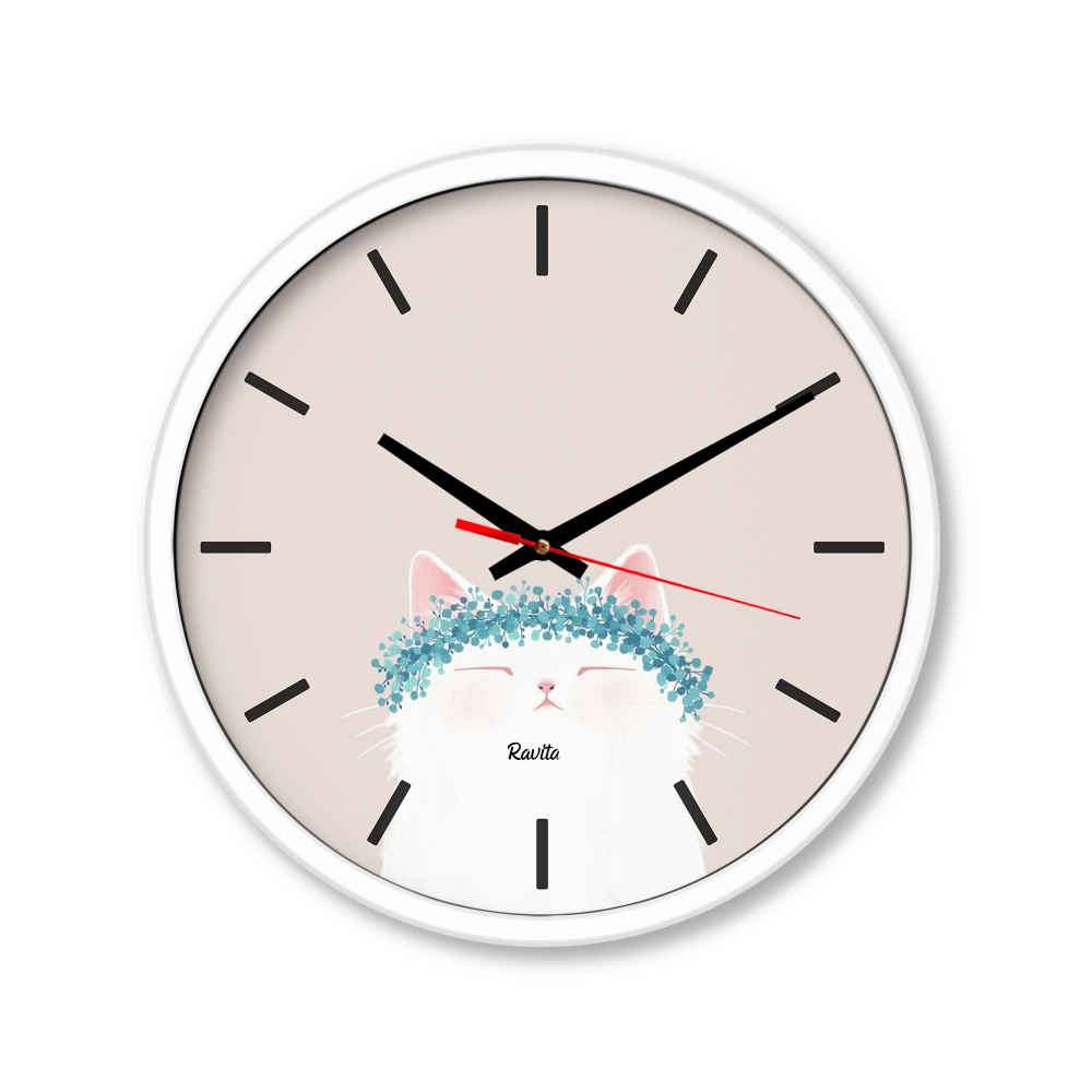 幻想现代印花桌面时钟 款式 可爱猫咪
