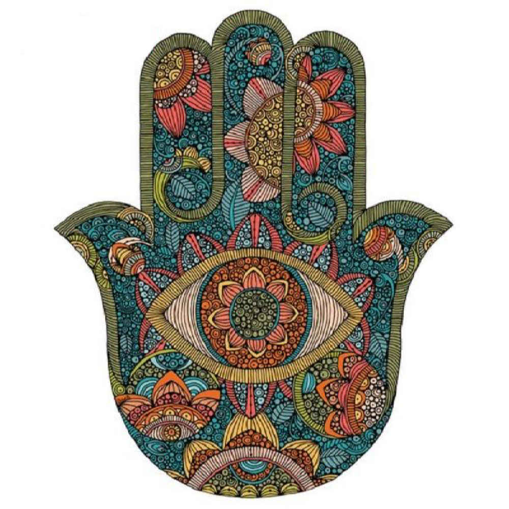 伊斯兰陶瓷咖啡杯 – Hamsa与邪眼图案