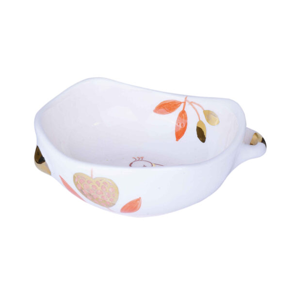 手工装饰白陶碗 – Morgh 款