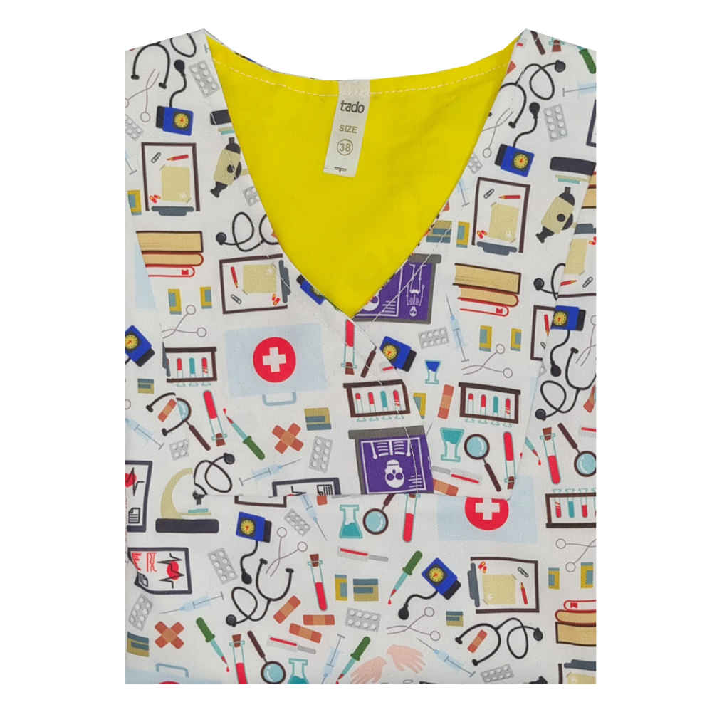 女式医疗工作服上衣 – 多功能舒适