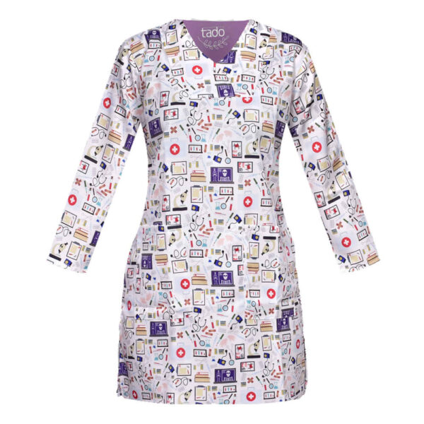 女式医疗工作服上衣 – 多功能舒适