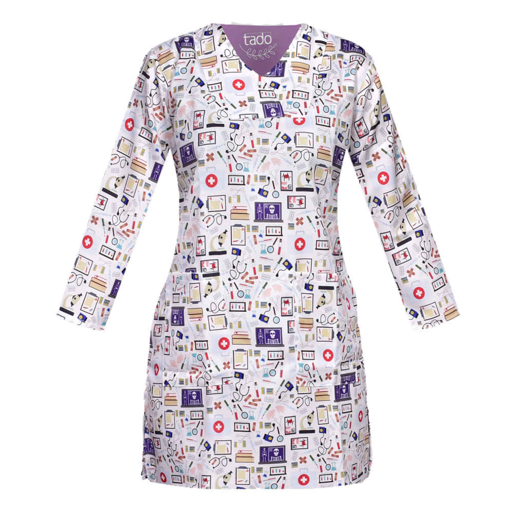 Main image of 女式医疗工作服上衣 – 多功能舒适