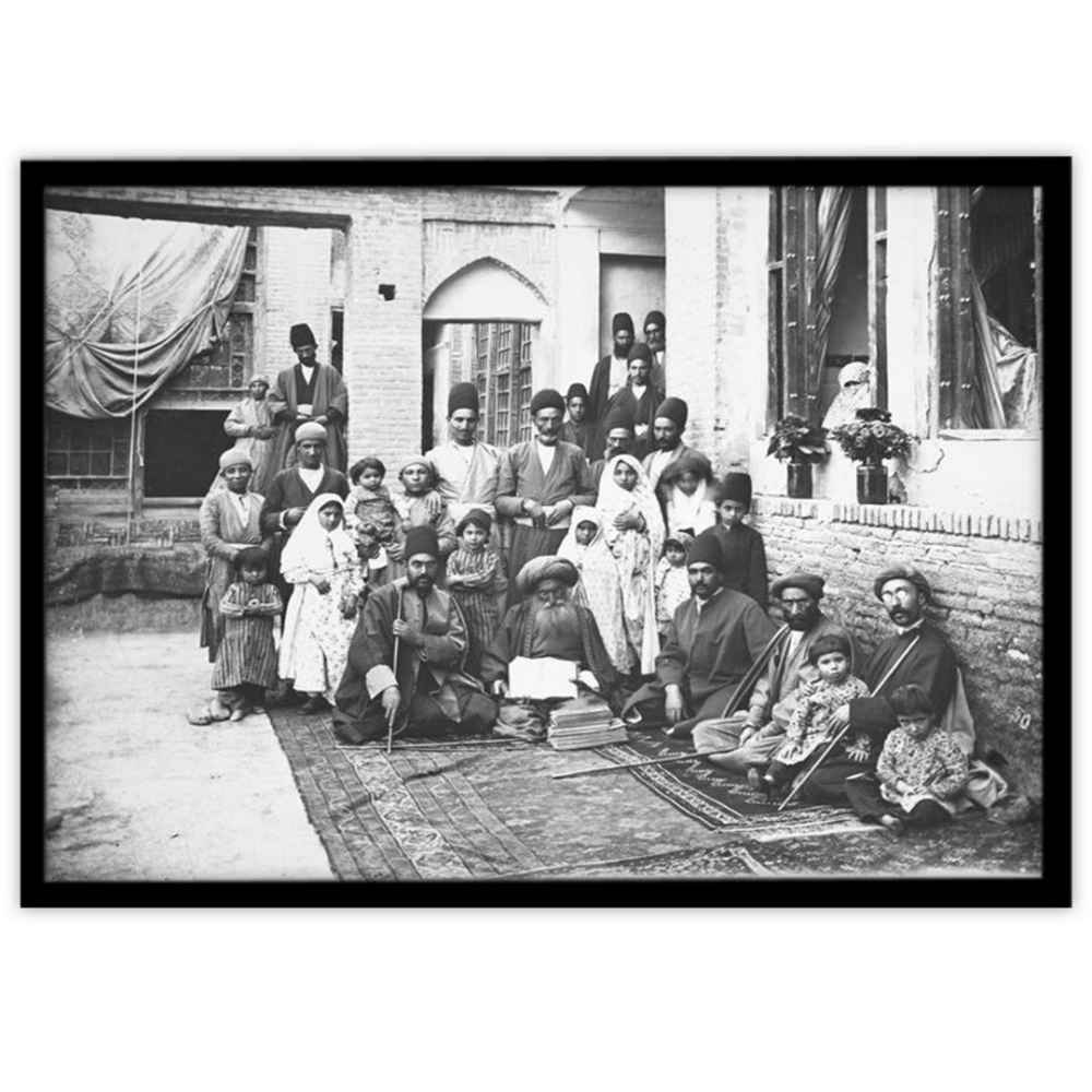 Main image of 波斯黑白PVC画框印刷 – “卡扎尔时代”墙面艺术