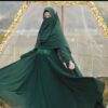 Thumbnail 2: 猎人绿伊斯兰方巾 & 面纱套装