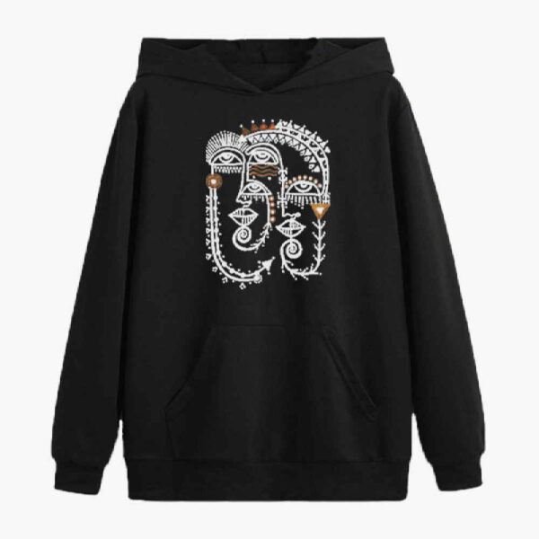 男士黑色长袖连帽衫 模特 Shahab