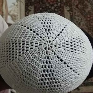 白色土耳其库菲帽 – 传统穆斯林棉质帽