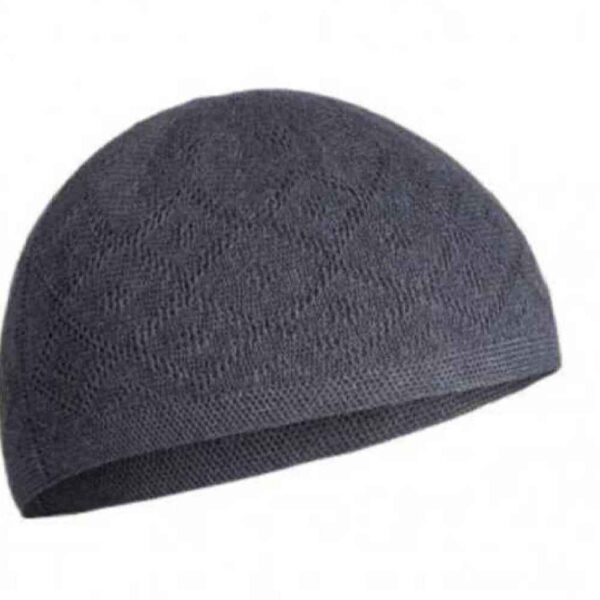 灰色土耳其库菲帽 – 传统穆斯林头饰帽