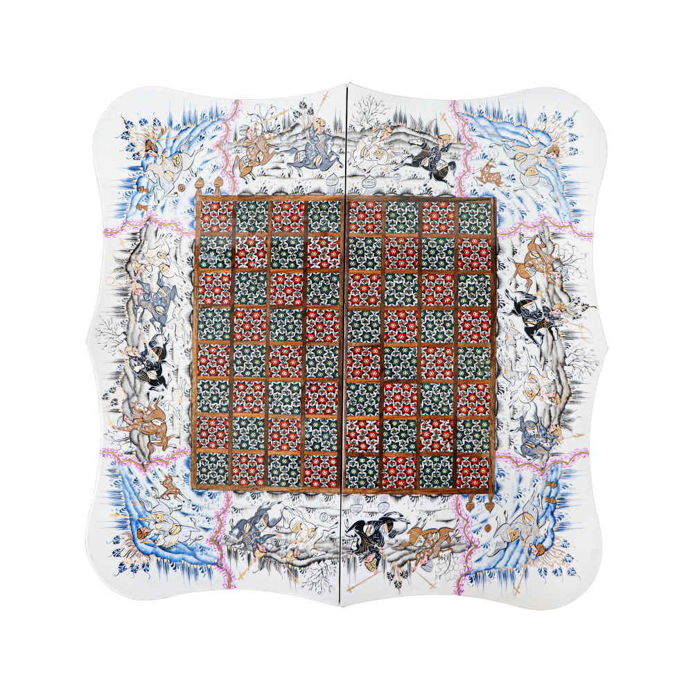 Main image of 波斯镶嵌木质象棋棋盘 – Chovgan 型