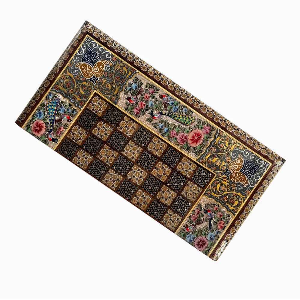 波斯镶嵌木质象棋棋盘 – Laya 型