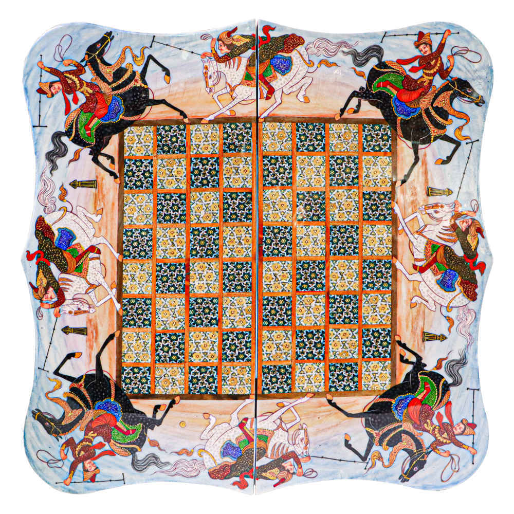 Main image of 波斯镶嵌木质象棋棋盘 – Chowgan 型