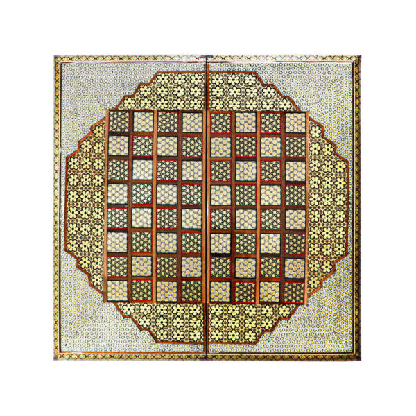 波斯镶嵌木质象棋棋盘 – Saltanat 型