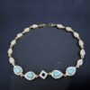 Thumbnail 2: 女士银手链 – 绿松石镶嵌 Mana 款