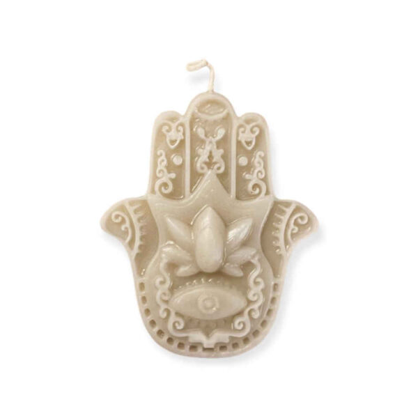 伊斯兰小型法蒂玛之手蜡烛 – Hamsa 设计