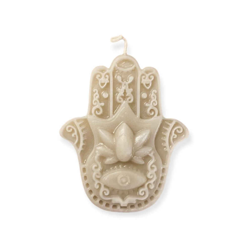 Main image of 伊斯兰小型法蒂玛之手蜡烛 – Hamsa 设计