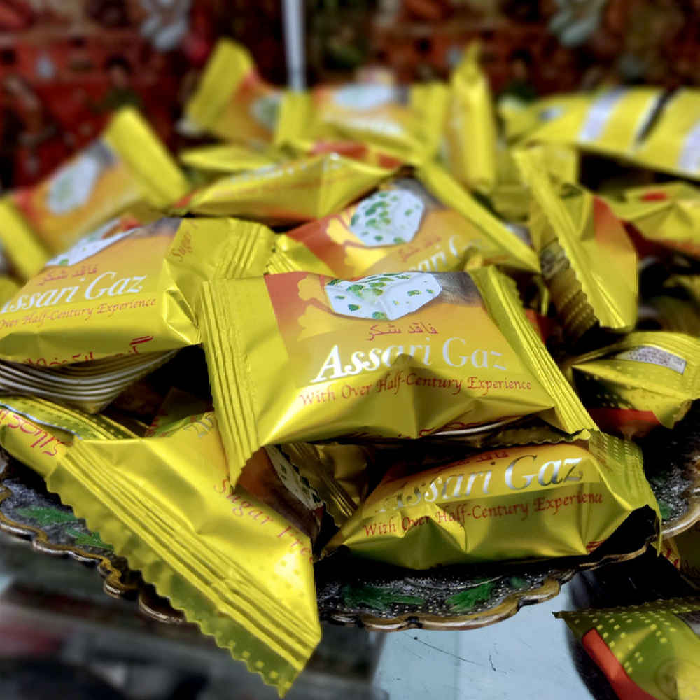 波斯加兹糖：无糖牛轧糖，100%安加宾，40%坚果